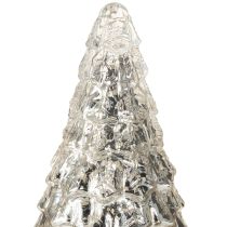 Article Mini sapin de Noël avec éclairage LED argent or 28cm