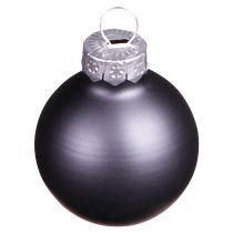 Article Mini boules de Noël boules en verre anthracite Ø3cm 22 pcs