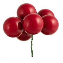 Article Mini boules de Noël boules de verre en fil rouge Ø40mm 32 pcs