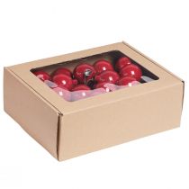 Article Mini boules de Noël boules de verre en fil rouge Ø40mm 32 pcs