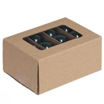 Article Mini boules de Noël verre émail vert Ø3cm 22 pcs