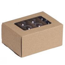 Article Mini boules de Noël en verre rétro transparent Ø3cm 22 pcs