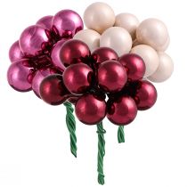 Article Mini boules de Noël sur fil Berry Mix Ø20mm 140 pcs