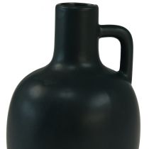 Article Mini vase en céramique noir mat avec anse Ø9cm H14,5cm