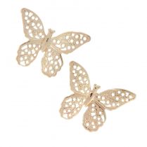 Décoration à disperser en métal mini papillons doré 3cm 50pcs