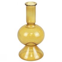Article Mini vase vase en verre jaune vase à fleurs verre Ø8cm H16,5cm