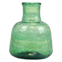 Article Mini vase en verre vase à fleurs vert Ø8,5cm H11cm