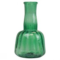 Article Mini vase en verre vase à fleurs vert Ø8,5cm H15cm