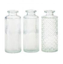 Article Mini vases vases bouteilles décoratifs en verre Ø5cm H13cm 3pcs