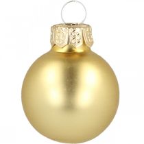 Article Mini boules de Noël en verre doré Ø2.5cm 24pcs