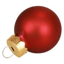 Article Mini boules de Noël rouge mat/brillant Ø2,5cm 20 pcs