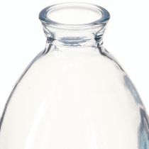 Article Mini vases bombés déco en verre teinté bleu H12cm 6pcs