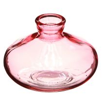Article Mini vases en verre bombé plat teinté rose Ø9cm H6cm 6 pcs