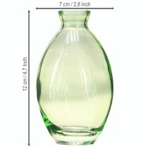 Article Mini vases en verre bulbeux teintés vert H12cm 6 pcs