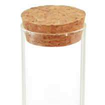 Article Mini vases tube à essai en verre couvercle liège Ø4cm H12cm 6pcs
