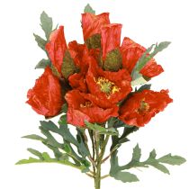 Article Décoration de coquelicot Coquelicot artificiel rouge 45 cm Bouquet avec 3 pièces