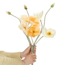 Article Coquelicot artificiel pour décoration de mariage, 95 cm, lot de 3