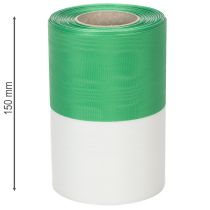 Article Ruban moiré vert et blanc 150 mm, ruban décoratif, ruban à nœud, qualité taffetas 25 m