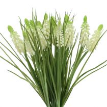 Article Jacinthes de raisin en bouquet blanc 30cm 15 pcs