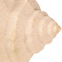 Article Coquillage Décoration Maritime Céramique Bleu Beige 16.5×11×9.5cm 2 pcs