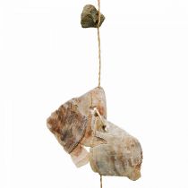Guirlande de coquillages avec pierres nature 100cm