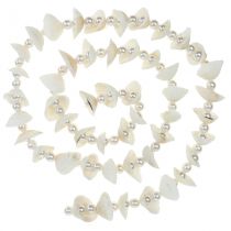 Guirlande coquillage avec perles blanches 100cm