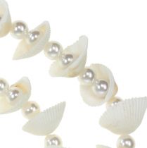 Guirlande coquillage avec perles blanches 100cm