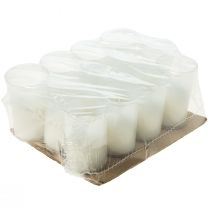 Article Recharge bougie pour photophore funéraire blanc H10cm 12 pcs