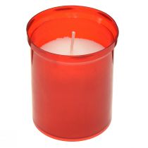 Article Bougies de recharge pour lanternes funéraires rouges H6,5 cm 22 h 15 pièces