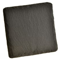 Article Sous-verres carrés en ardoise naturelle noir 10×10cm 6 pcs