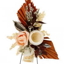 Article Composition funéraire Fleurs séchées exotiques 3vtes 24pcs