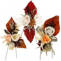 Article Composition funéraire Fleurs séchées exotiques 3vtes 24pcs