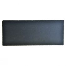 Article Assiette en ardoise naturelle plateau en pierre rectangulaire noir 30×12,5cm 4 pcs