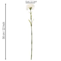 Article Œillets artificiels avec tige pour bouquets et couronnes, 56 cm, lot de 8