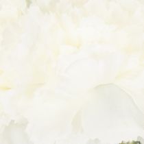 Article Bouquet d'œillets artificiels, fleurs artificielles blanches, décoration, 4 bouquets
