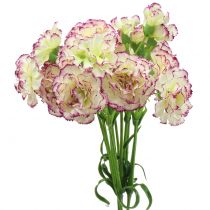 Article Oeillet Blanc-Violet 64cm 4 pcs