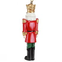 Article Set de 4 décorations de Noël en forme de casse-noisette, rouge, vert et doré, 10 cm