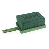Article Base d&#39;arrangement 4 pcs en mousse florale brique vert métal bois