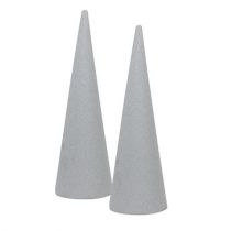 Article Cône en mousse florale masse florale sèche H40cm 2 pcs