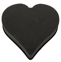 Coeur mousse floral noir 38cm 2pcs