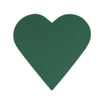 Article Matériau enfichable coeur en mousse florale vert 31 cm × 29 cm 2 pcs