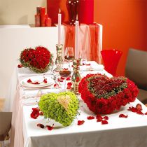 Article Matériau enfichable coeur en mousse florale vert 53cm 2 pièces décoration de mariage