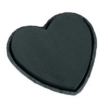 Article Coeur en mousse florale noir 25,5cm 2 pcs