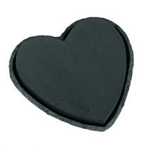 Coeur en mousse florale noir 25,5cm 2pcs