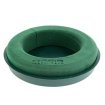 Article Anneau mousse floral avec bol vert Ø30cm H4.5cm 2 pcs