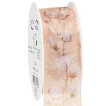 Article Ruban organza coton fleurs ruban décoratif rose 40mm 15m