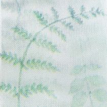Article Ruban d'organza, ruban de mousseline, branches feuillues, vert, 40 mm, 15 m