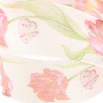 Article Ruban organza ruban mousseline perroquet tulipes rouge 40mm 18m