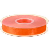 Article Ruban organza ruban cadeau ruban orange lisière 15mm 50m