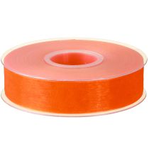 Article Ruban organza ruban cadeau ruban orange lisière 25mm 50m
